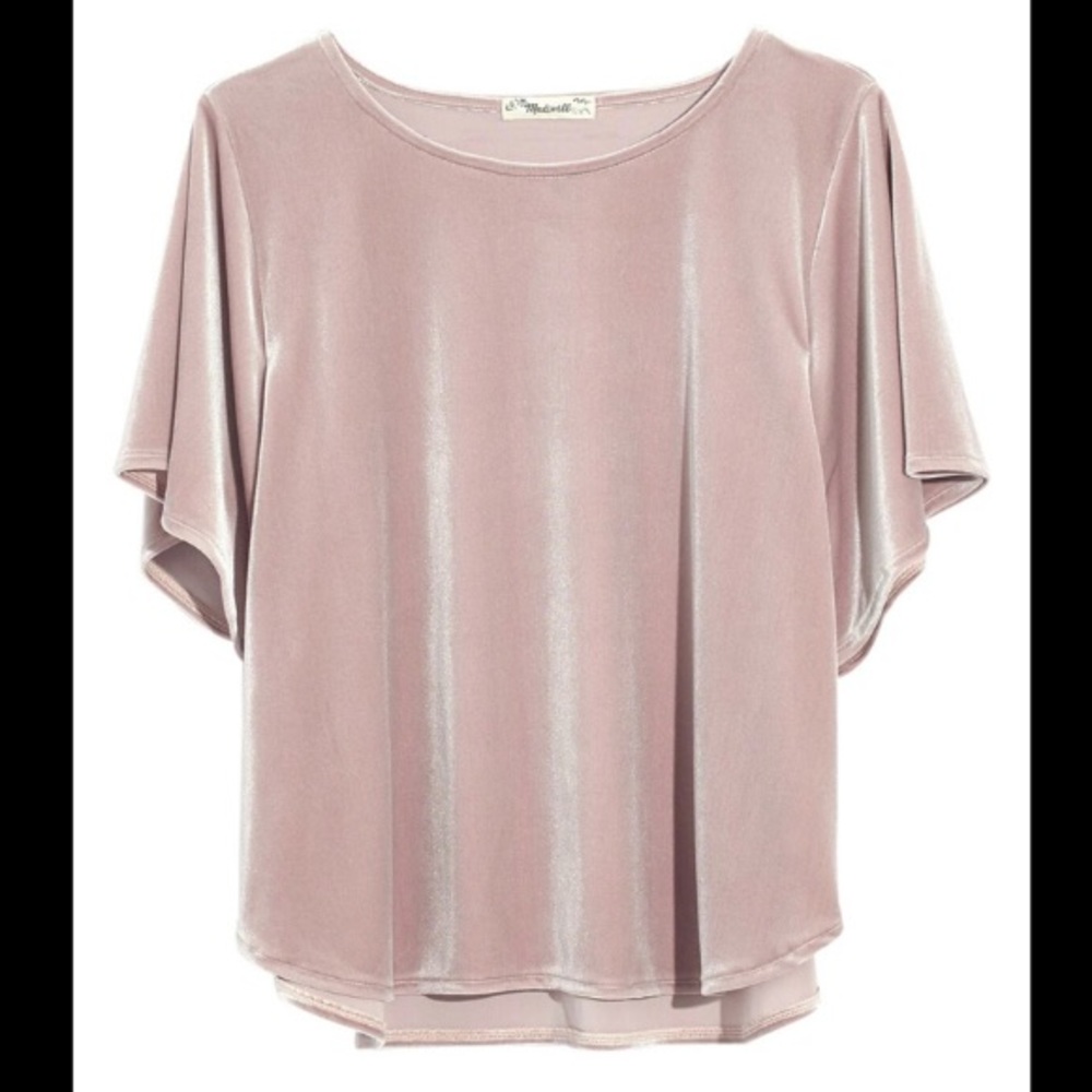 Madewell Velvet Pink Top XL